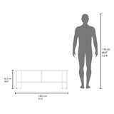 Navia 47" Wide Modern TV Stand with One-Door Cabinet and Open Shelf, Media Console with Cable Management for Living Room, Entertainment Center for TVs up to 54", Stylish Storage Organizer