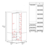 Toulouse Corner Armoire Wardrobe Console Smart Space-Saving Design Featuring Double Access Doors and Multiple Interior Shelves Perfect for Maximizing Storage and Organization in Any Room Corner
