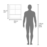 Wanna 23" High Double Door Medicine Cabinet with Three Storage Shelves, Wall-Mounted Bathroom Organizer with Adjustable Interior Shelves and Open Display Shelf, Modern Bathroom Storage Solution