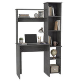 Tuhome Versalles Writing Desk with Two Superior Shelves, Five Side Open Storage Compartments, Space-Saving Modern Workstation Design for Studios and Offices, Ideal for Organization, Books, Accessories and Daily Productivity