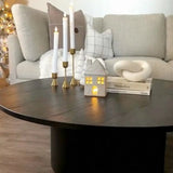 Dwen 40" Modern Round Pedestal Coffee Table