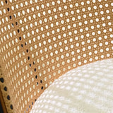 Jules Modern Upholstered Rattan Dining Chair (Set of 4)