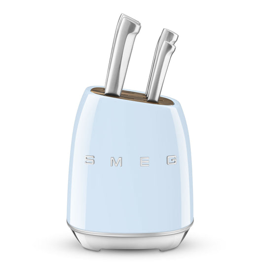 Knife Block Set - Retro-Style Pastel Blue