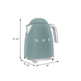 Electric Kettle Retro-style Jade Green Matte
