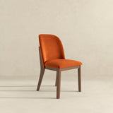 Kaitlyn Burnt Orange Velvet Dining Chair (Set Of 2)