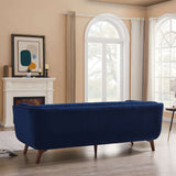 Addison Large Blue Velvet Sofa