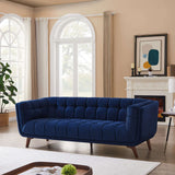 Addison Large Blue Velvet Sofa
