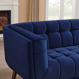 Addison Large Blue Velvet Sofa