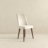 Katie Beige Velvet Dining Chair (Set Of 2)
