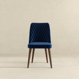 Katie Navy Blue Velvet Dining Chair (Set Of 2)