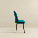 Katie Teal Velvet Dining Chair (Set Of 2)