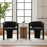 Khloe Modern Chenille Dining Chair with Arms (Set of 6)