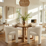 Khloe Modern Chenille Dining Chair with Arms (Set of 4)