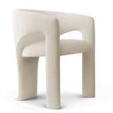 Khloe Modern Chenille Dining Chair with Arms (1-Piece)