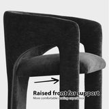 Khloe Modern Chenille Dining Chair with Arms (1-Piece)