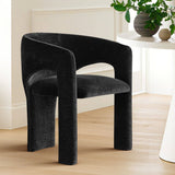 Khloe Modern Chenille Dining Chair with Arms (1-Piece)