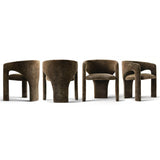 Khloe Modern Chenille Dining Chair with Arms (Set of 6)