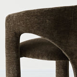 Khloe Modern Chenille Dining Chair with Arms (1-Piece)