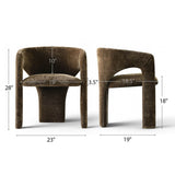 Khloe Modern Chenille Dining Chair with Arms (Set of 4)