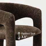Khloe Modern Chenille Dining Chair with Arms (1-Piece)