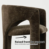 Khloe Modern Chenille Dining Chair with Arms (1-Piece)