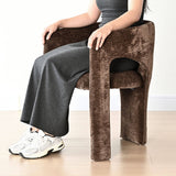 Khloe Modern Chenille Dining Chair with Arms (1-Piece)