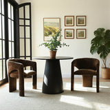 Khloe Modern Chenille Dining Chair with Arms (Set of 4)