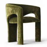 Khloe Modern Chenille Dining Chair with Arms (Set of 4)