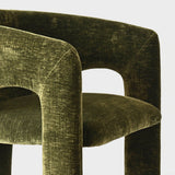 Khloe Modern Chenille Dining Chair with Arms (Set of 6)