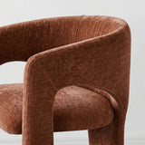 Khloe Modern Chenille Dining Chair with Arms (1-Piece)