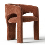 Khloe Modern Chenille Dining Chair with Arms (Set of 6)