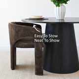 Khloe Modern Chenille Dining Chair with Arms (Set of 4)
