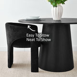 Khloe Modern Chenille Dining Chair with Arms (1-Piece)
