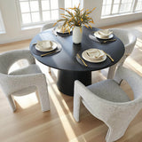 Khloe Modern Chenille Dining Chair with Arms (Set of 4)