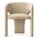 Khloe Modern Leopard Chair with Arms (Set of 2)