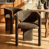 Khloe Modern Leopard Chair with Arms (Set of 2)