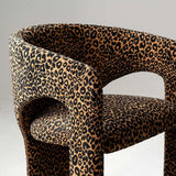 Khloe Modern Leopard Chair with Arms (Set of 2)