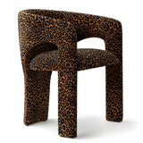 Khloe Modern Leopard Chair with Arms (Set of 2)