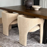Khloe Modern Chenille Dining Chair with Arms (Set of 6)