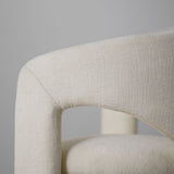 Khloe 24.5" Modern Gold Chenille Counter Stool with Arms (Set of 2)