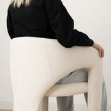 Khloe 24.5" Modern Gold Chenille Counter Stool with Arms (Set of 2)