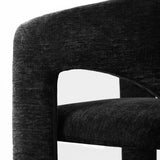 Khloe 24.5" Modern Gold Chenille Counter Stool with Arms (Set of 4)