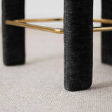 Khloe 24.5" Modern Gold Chenille Counter Stool with Arms (Set of 2)