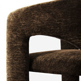 Khloe 24.5" Modern Gold Chenille Counter Stool with Arms (Set of 4)