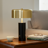 Kinetic Table Lamp - Gold outer and White inner