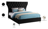 Kira Elegant Acrylic Bed with Deep Button Tufting for a Luxurious and Modern Bedroom Upgrade