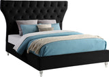 Kira Elegant Acrylic Bed with Deep Button Tufting for a Luxurious and Modern Bedroom Upgrade