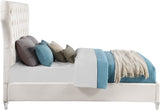 Kira Elegant Acrylic Bed with Deep Button Tufting for a Luxurious and Modern Bedroom Upgrade