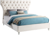 Kira Elegant Acrylic Bed with Deep Button Tufting for a Luxurious and Modern Bedroom Upgrade
