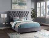 Kira Elegant Acrylic Bed with Deep Button Tufting for a Luxurious and Modern Bedroom Upgrade